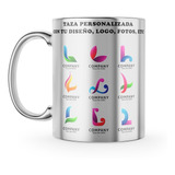 Taza Espejo Personalizada Cromada Premium Logo Foto Texto