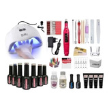 Kit Inicial X29 Completo Uñas Deco Nail Torno Cabina Polygel