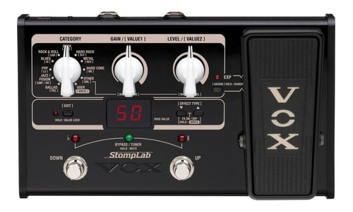 Pedal De Efecto Vox Stomplab Iig  Negro