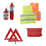 Kit De Seguridad Para Auto Matafuego + Chaleco + Baliza