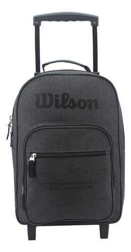 Mochila Carro Con Ruedas Escolar Niños Wilson Nene Comoda Color Negro