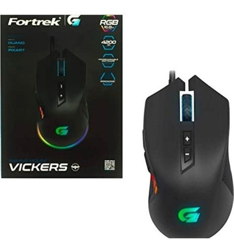 Mouse Gamer Vickers 4200dpi Rgb - Fortrek Cor Preto