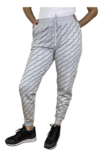 Pantalon Jogger Guess Los Angeles Mujer  Gris Claro #218