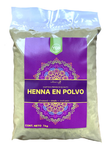 Henna En Polvo 1 Kilo 100% Natural Premium Incluye Envio