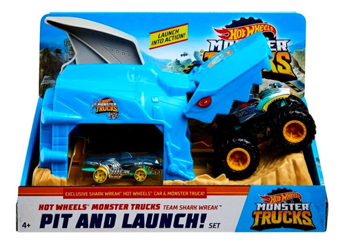 Hot Wheels Monster Trucks Shark Lanzador Extremo +regalocerr