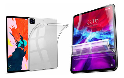 Carcasa Transparente Para iPad Pro 12.9 + Lámina Hidrogel