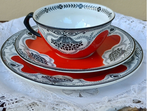 Antigua Taza De Té Holandesa Trio