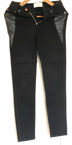 Jeans Jazmín Chebar Chupin Negro Talle 25