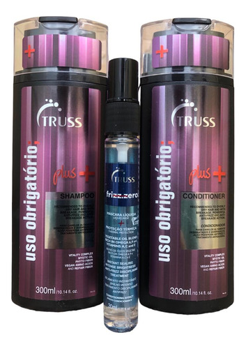 Truss Plus + Shampoo E Condicionador 300ml + Frizz Zero 30ml