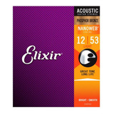 Cuerdas Elíxir 12-53 Nanoweb Para Guitarra Electroacústica 