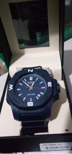 Reloj Victorinox Inox Azul Con Full Set Meses Sin Intereses