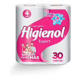 Papel Higiénico Higienol Export 30 Metros Hoja Simple, 12paq