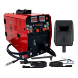 Máquina De Solda Inverter Usk Mig/mag/mma/tig(lift)-250bivolt Vermelha E Preta 110v/220v