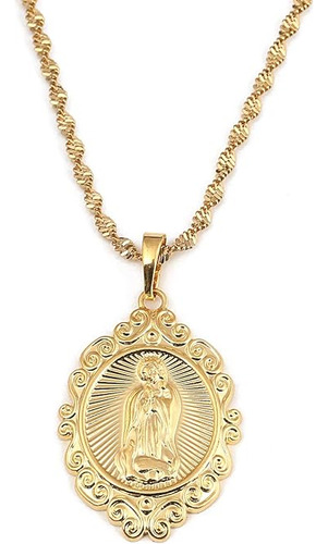 Collar Con Colgante De La Virgen María De La Suerte, Joyería