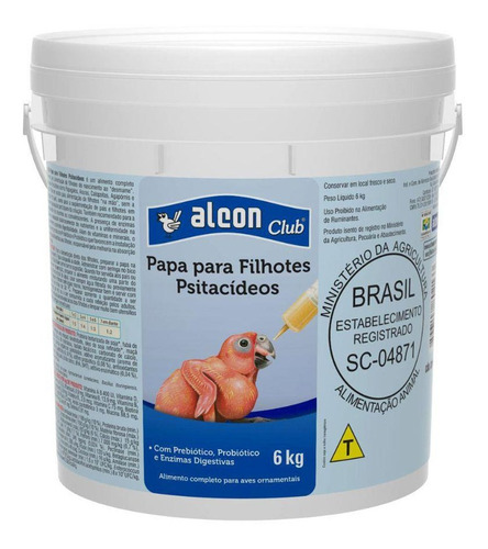 Alcon Club Papa Para Filhotes Psitacideos 6kg 