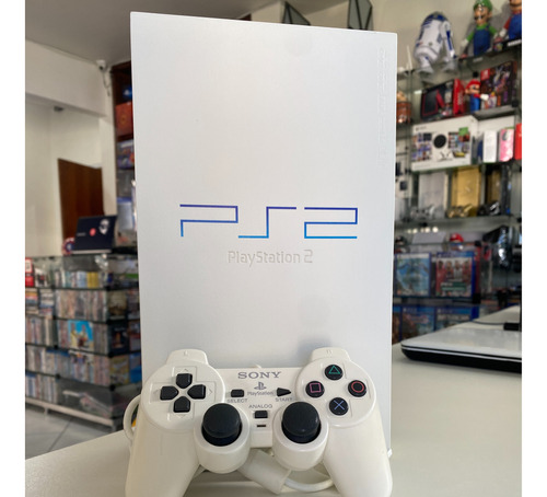 Console Playstation 2 Fat Ceramic White Scph - 55000 Gt (jpn) 