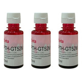 3 Tintas Compatible Con Hp Gt52 Magenta 410 415 Gt52m