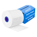 Caja 50 Rollos Papel Térmico Inko 80x70mm Alto Rendimiento Impresora 80mm Tickets Recibos Compatible Con Epson Bixolon