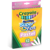 Marcadores Plumones Crayola Super Tips Pastel 12 Colores