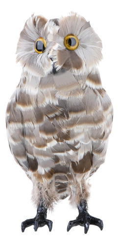 Artificial Owl Bird Pena Realista Taxidermia Home Garden