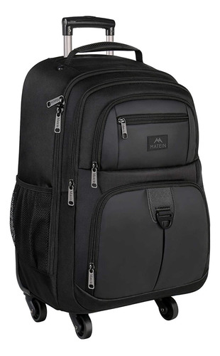 Matein - Mochila Con Ruedas Para Viajes, 4 Ruedas Para Lapt. Color Negro