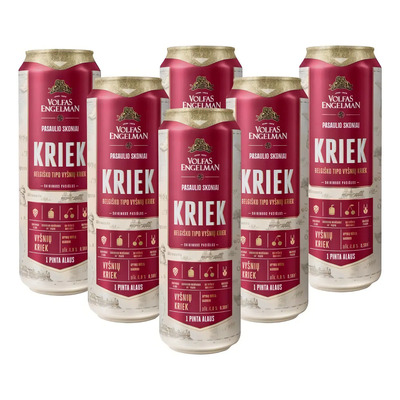 Cervezas Volfas Engelman Kriek De Cereza, 6 Latas De 568 Ml | Meses sin interés