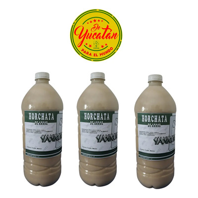 3 Horchatas Artesanal Yaxkukul Yucatán 1 L C\u002Fu -envio Gratis | Envío gratis