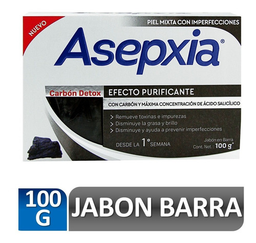 Asepxia Jabon Facial Antiacne Carbon