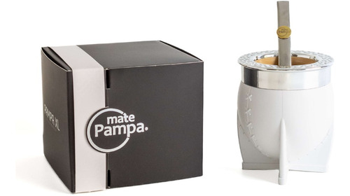 Mate Pampa Xl Blanco Original Imperial + Bombilla Acero