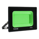 Refletor 100w Led Holofote Verde 110/220 Prova D'água