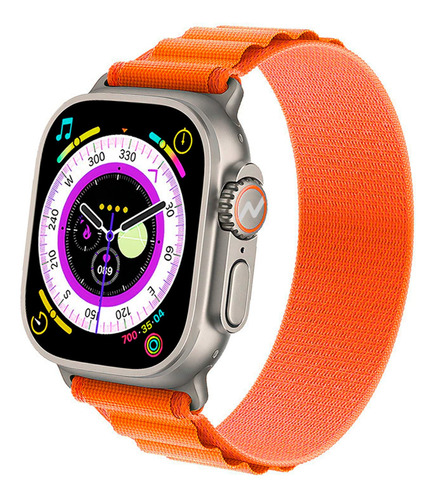 Smartwatch Bluetooth Noga Android Ios 128mb Ram Pcreg Color De La Caja Negro Color De La Malla Naranja Color Del Bisel Gris