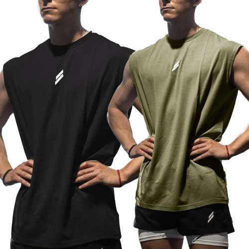 2pcs Playeras Gym Quick Dry Tank Sin Mangas Hombre Deportiva | MercadoLibre