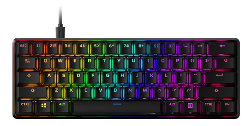 Teclado Gamer Hyperx Alloy Origins 60 Hyperx Aqua Inglés Us 