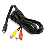 Cabo Audio Video Av P2 P3 3 Rca Para Celular Dvd Auxiliar