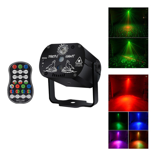 60 Padrão Rgb Led Disco Light Projeção + Controle Remoto Dj