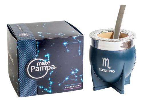 Mate Pampa Xl Térmico  Bombilla Astral Signo Yerba Mate