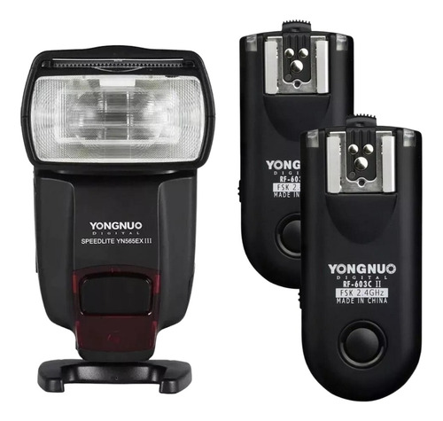 Combo Flash Yn565 Exlii + 2 Radio Rf63ii Yongnuo Nikon Canon