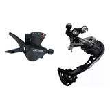 Kit Transmision Shimano Altus Shifter+pata De Cambio 9 Vel