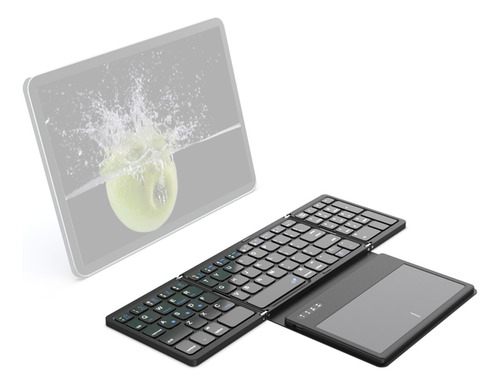 Teclado Y Teclado Bt Thin Wireless, Grande, Cuatro Plegables