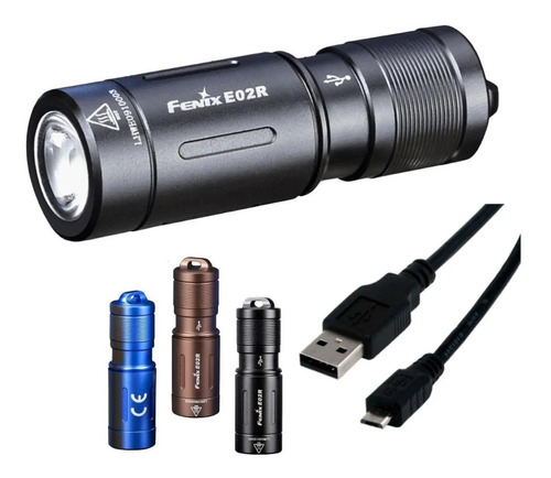 Linterna Led Fenix E02r Recargable Llavero 200 Lumens 49mts