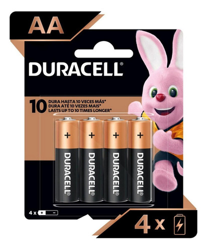 Pilas Duracell Alcalinas Aa Paquete De 4 Unidades