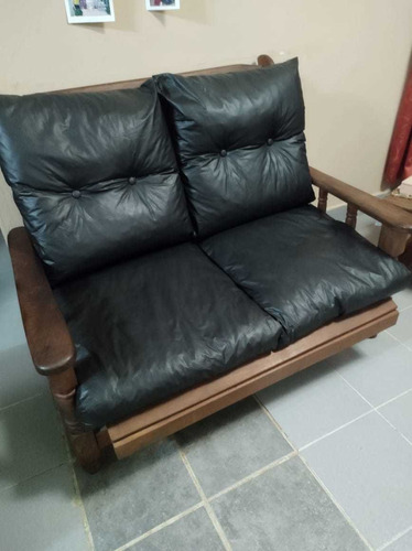 Almohadones Eco Cuero Sillón Algarrobo Pino 60x60 Con Cierre