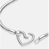 Pulsera Pandora Cadena De Serpiente Con Corazón