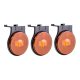 Lanterna Lateral Led Bivolt 65mm Carreta Mod Randon Kit 3 Cn