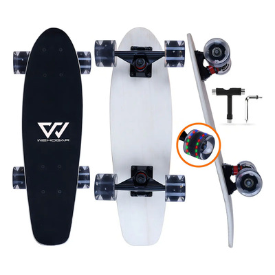 Patineta Trixter Skateboard Tabla De Madera Para Niños Ruedas Con Luz Led | Envío gratis