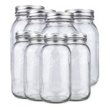 Set 8 Pz Mason Jar Ball Boca Regular 32 Oz Y Ancha 64 Oz