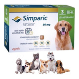 Simparic Cães 20 A 40 Kg 80 Mg Caixa 3 Comprimidos - Zoetis