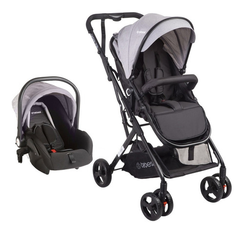 Carriola Portabebe Bebesit Vox Travel System Carriola Baston Color Gris