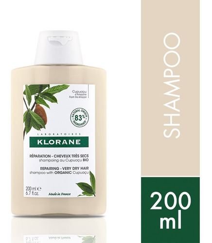 Klorane Cupuacu Bio Shampoo Cabellos Secos Y Dañados X 200