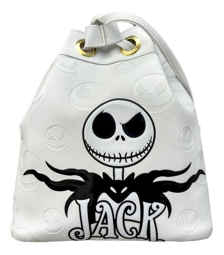 Bolsa Para Dama Tipo Morral De Jack Skellington Color Negro